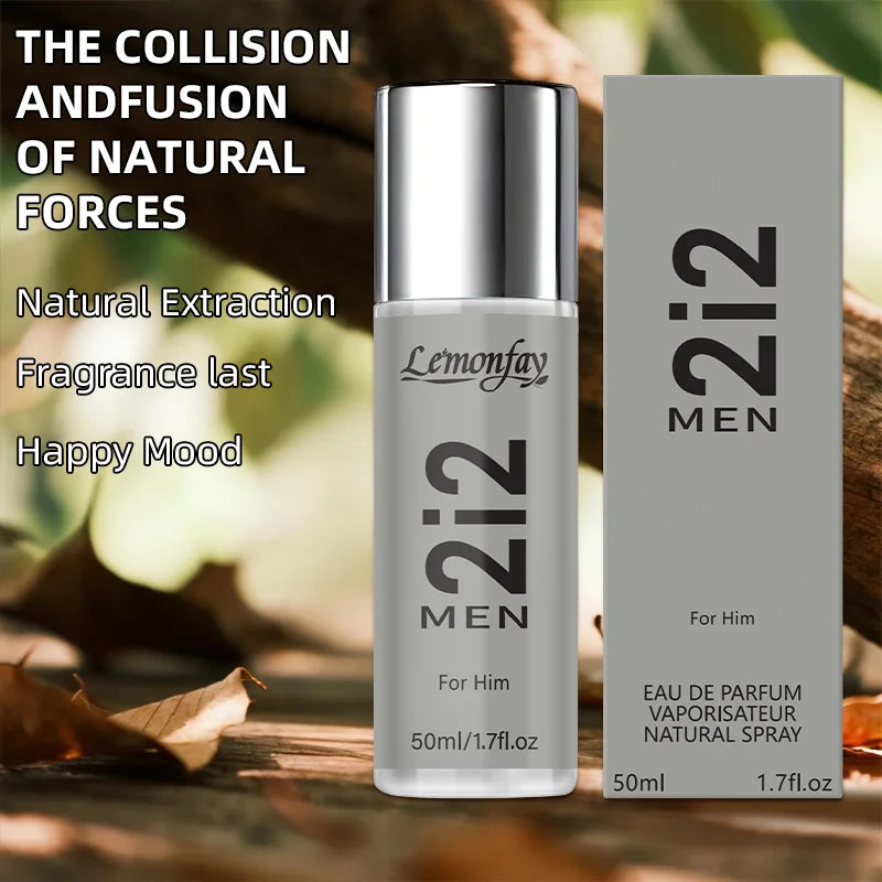 Lemonfay 2i2 Men Eau De Parfum - 50ml Natural Spray Long-Lasting Fragrance for Him, Daily Use Cologne