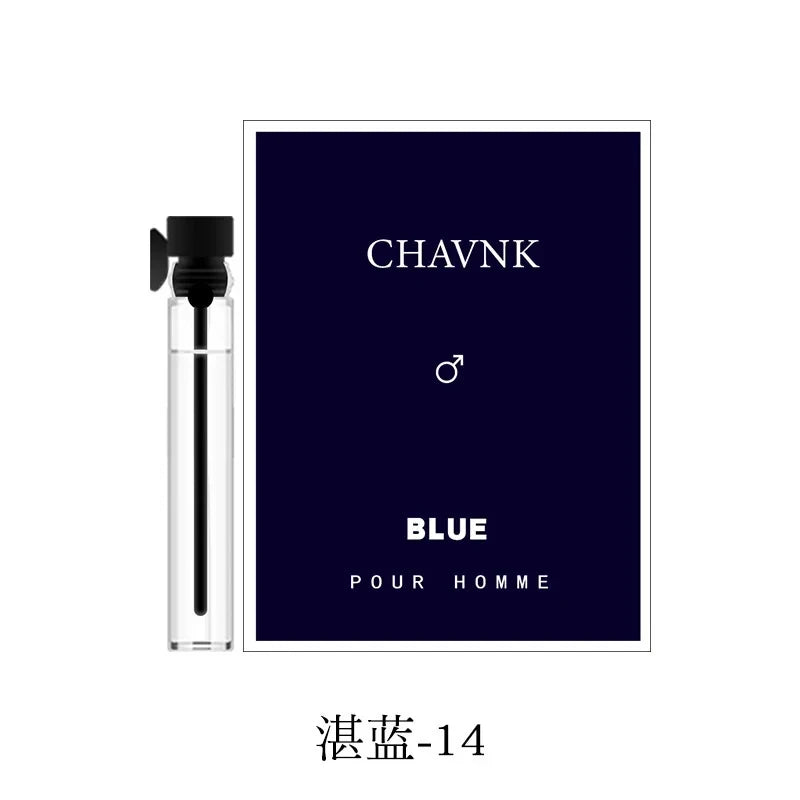 Men's Blue Aromatic Eau de Parfum, 100ml/50ml/2ml Travel Spray, Long-Lasting Woody Fresh Fragrance, Modern Dark Bottle, Gift Box