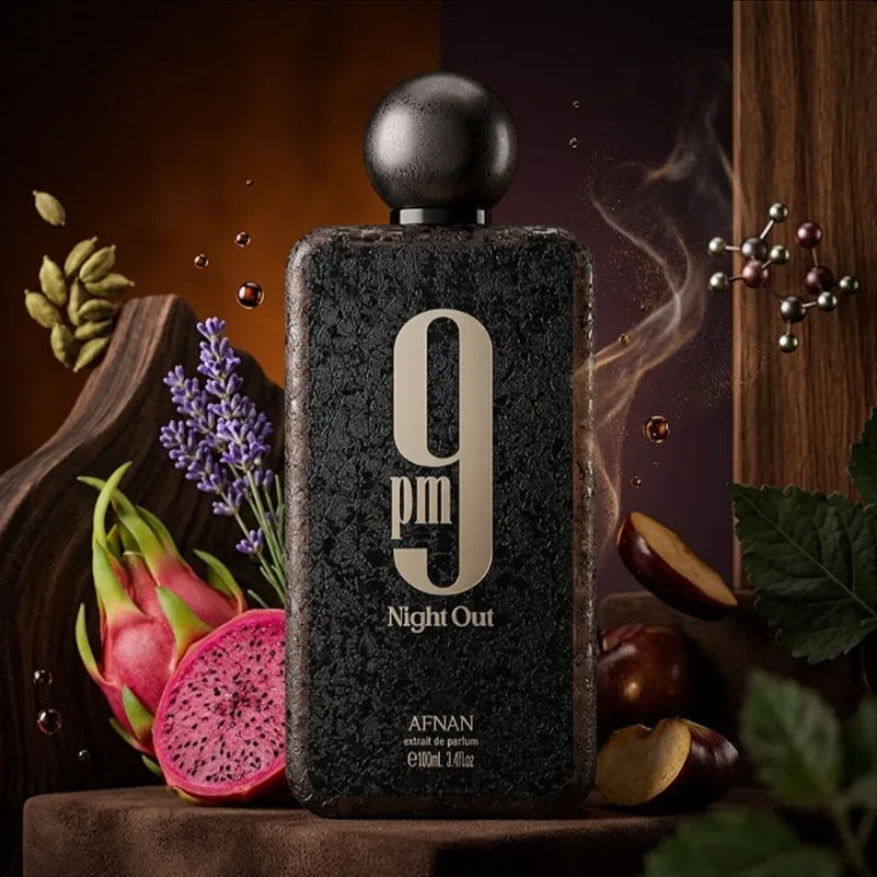 AFNAN 9PM Perfume 100ml Eau De Parfum Long Lasting Fruity Woody Sweet Fresh Masculine Smooth Rich Attractive Luxury Scent