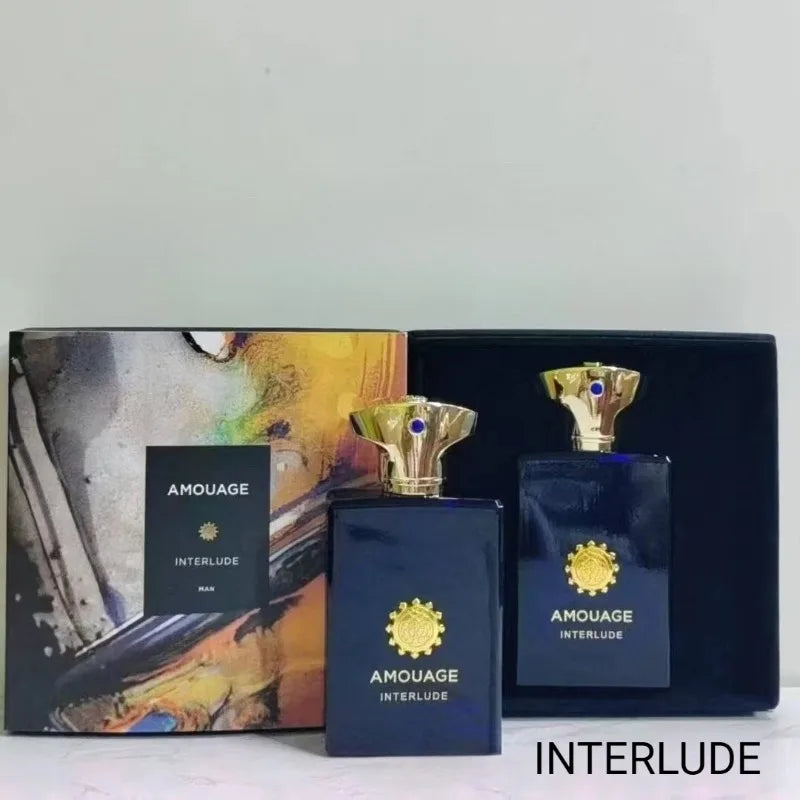 Amouage Parfum De Luxe Interlude Men Perfume 100ml Long Lasting Bold Refined Luxurious Oriental Leather Royal Tobacco Signature