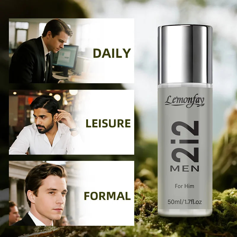 Lemonfay 2i2 Men Eau De Parfum - 50ml Natural Spray Long-Lasting Fragrance for Him, Daily Use Cologne