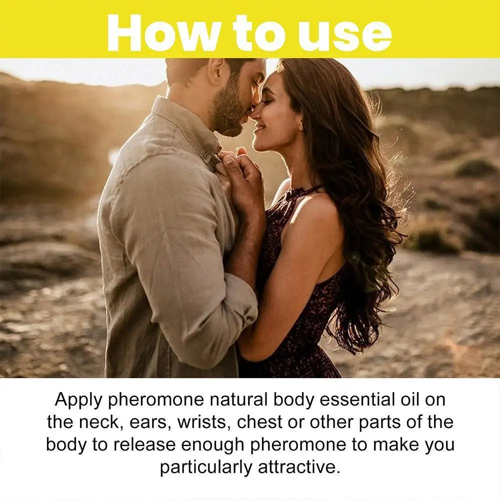 Pheromone Essential Oil Perfume for Men - Intense Fragrance, Designed to Attract Women, Long-Lasting Scent
