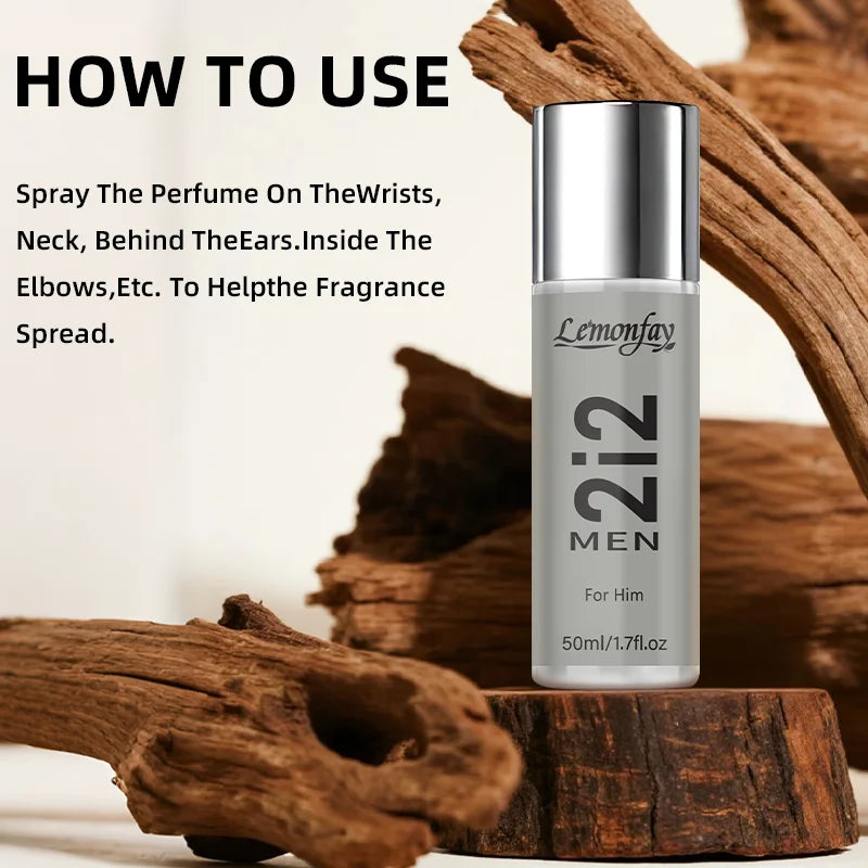 Lemonfay 2i2 Men Eau De Parfum - 50ml Natural Spray Long-Lasting Fragrance for Him, Daily Use Cologne