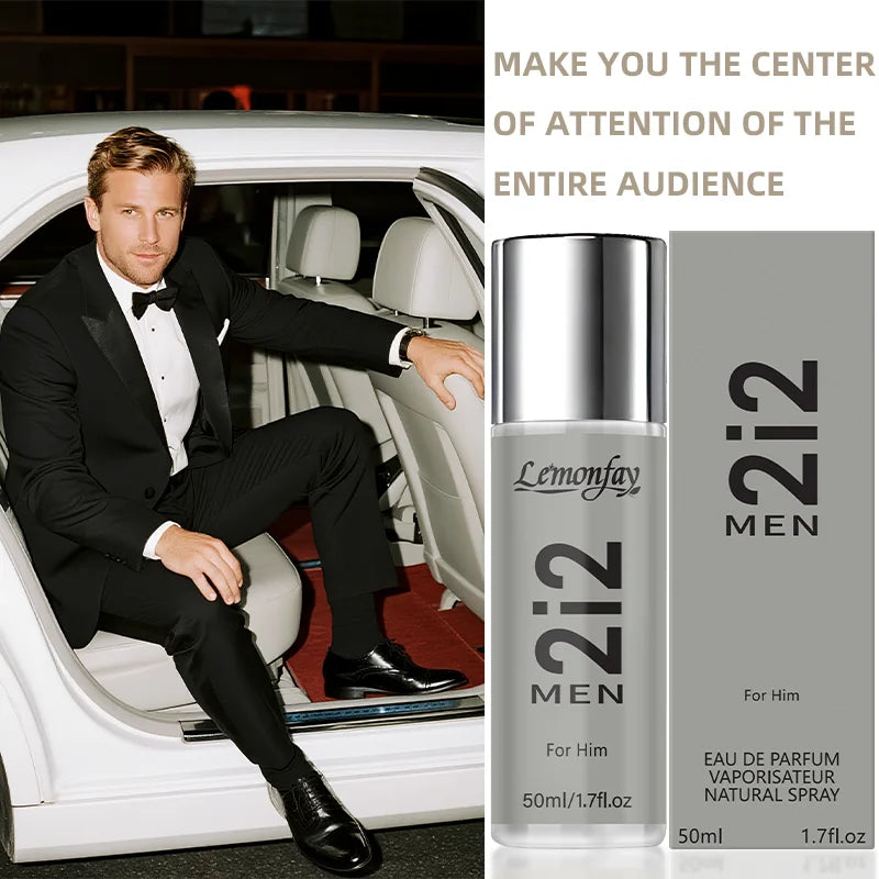 Lemonfay 2i2 Men Eau De Parfum - 50ml Natural Spray Long-Lasting Fragrance for Him, Daily Use Cologne