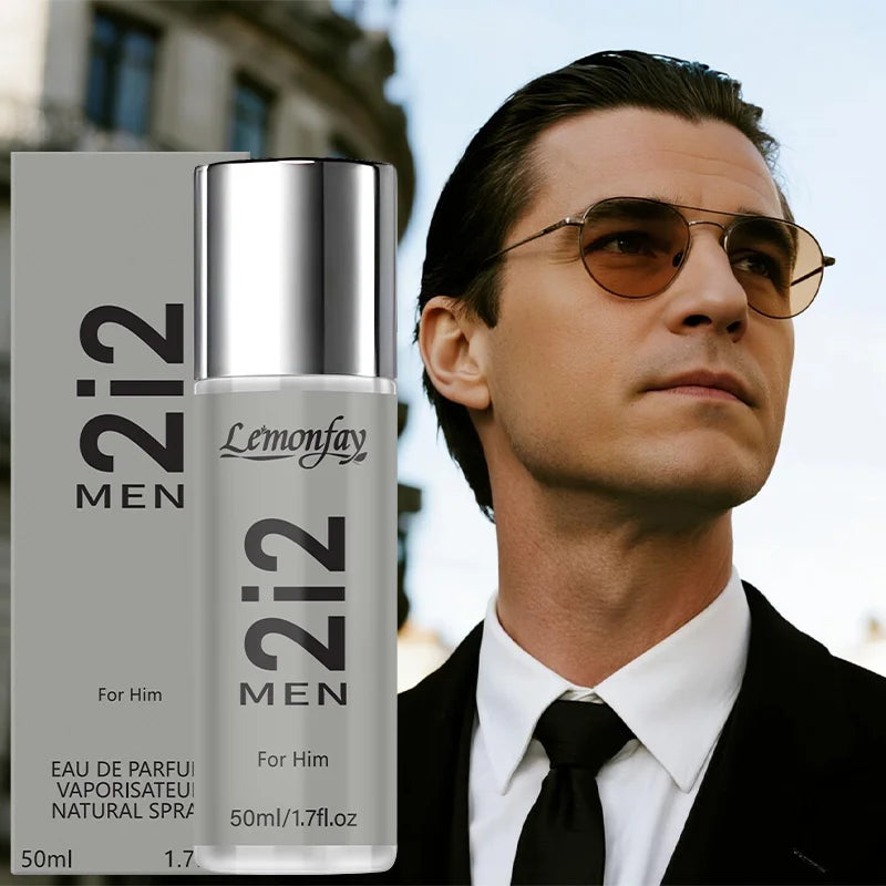 Lemonfay 2i2 Men Eau De Parfum - 50ml Natural Spray Long-Lasting Fragrance for Him, Daily Use Cologne